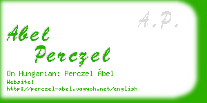 abel perczel business card